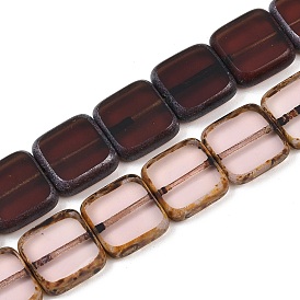 Чешские прессованные стеклянные бусины, квадратный