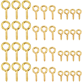 600шт 3 размер железный винт рым штифт колышек скобы, за половину пробурено бисера