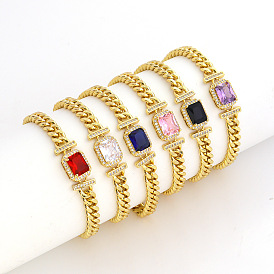 18K Gold Plated Copper Women's Bracelet - Fashionable and Versatile European Style Jewelry