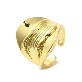 Rack Plating Brass Finger Ring, Cuff Ring, Long-Lasting Plated, Cadmium Free & Lead Free