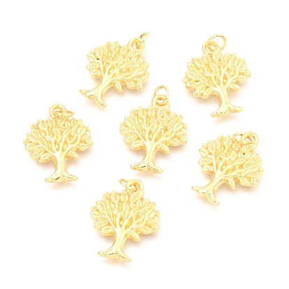 Alloy Pendants, Long-Lasting Plated, with Jump Ring, Tree
