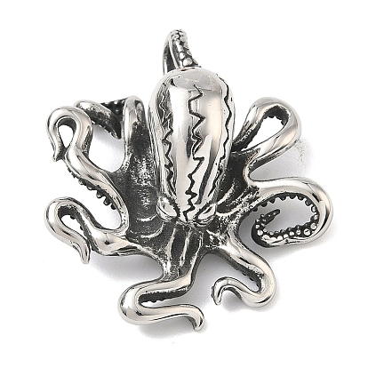 304 подвески из нержавеющей стали, осьминог, ручная полировка