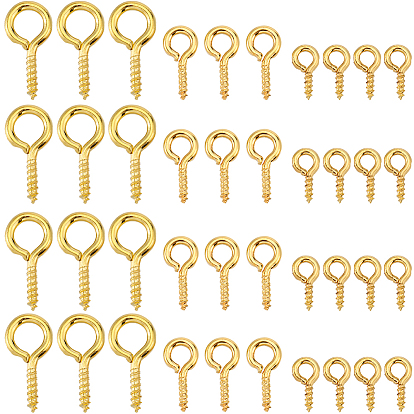 600шт 3 размер железный винт рым штифт колышек скобы, за половину пробурено бисера