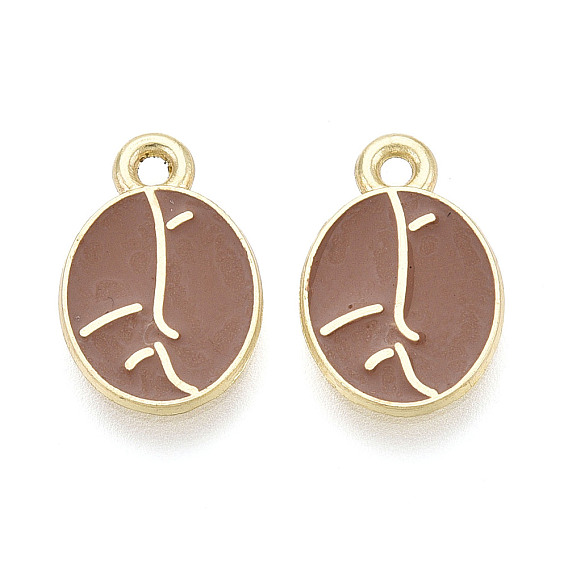 Подвески из сплава и эмали, подвески из кофейных зерен, золотые