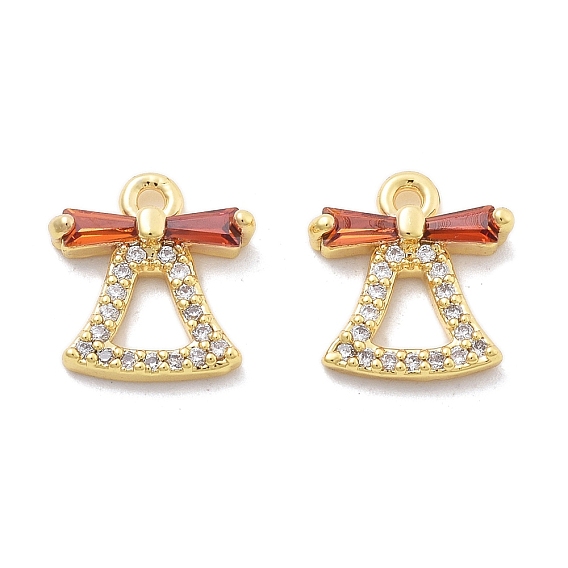 Латунные микро проложить кубического циркония подвески, без кадмия, без никеля и без свинца, колокол прелести