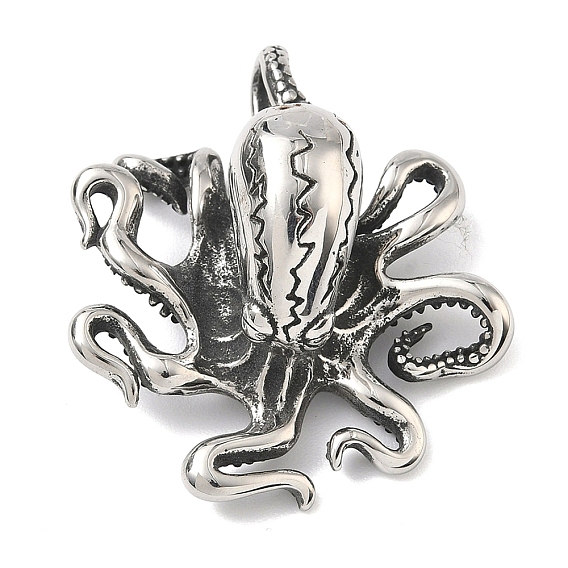 304 подвески из нержавеющей стали, осьминог, ручная полировка