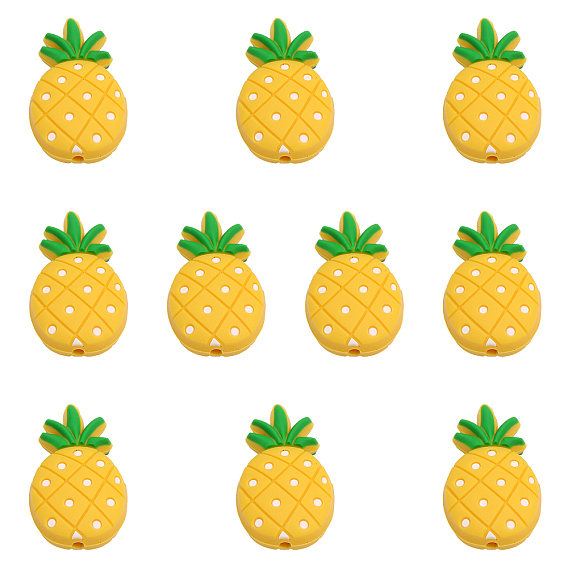 10экологически чистые силиконовые шарики для пищевых продуктов, ананас