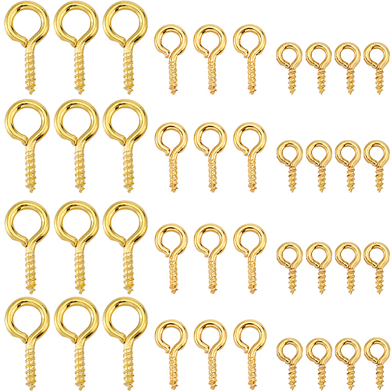 600шт 3 размер железный винт рым штифт колышек скобы, за половину пробурено бисера