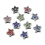 Alloy with Rhinestone Slide Charms, Star, Platinum