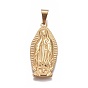 304 Stainless Steel Lady of Guadalupe Pendants, Virgin Mary