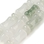 Natural Jade Beads Strands, with Rondelle Beads, Bamboo Stick