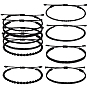 5Pcs 5 Style Nylon Thread Woven Braided Bracelets Set, Friendship Surfer Bracelets for Women