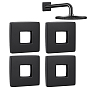 4Pcs 201 Stainless Steel Shower Arm Flange Decorative Cover, Square