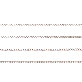 Латунь бордюр цепи, витые цепочки, несварные, с катушкой, овальные, без свинца, без никеля и без кадмия