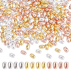 6 нити 3 цвета гальванизированные бусины нити, овальные