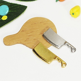Alloy Imitation Mini Kitchen Knife Decoration, for Dollhouse Accessories Pretending Prop Decorations