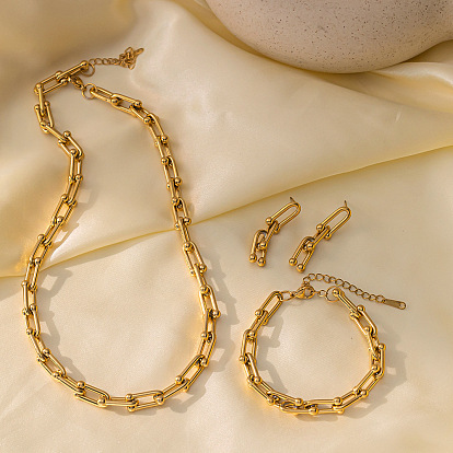 304 U-образные серьги-гвоздики из нержавеющей стали