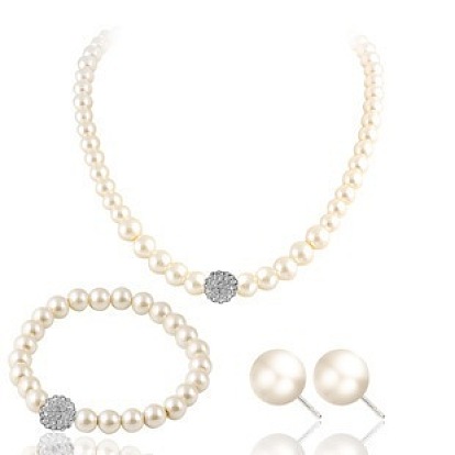 Fashionable ABS Pearl Jewelry Set for Bride's Wedding Dress