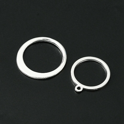10Pcs Alloy Open Back Bezel Pendants and Links, Filling Accessories, for Epoxy Resin, Resin Jewelry Making, Mixed Shapes