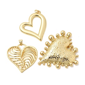 Латунные подвески, сердце прелести, долговечный, стойки покрытие, без свинца и без кадмия