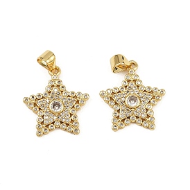 Латунные микро проложить кубического циркония подвески, звезды прелести, без кадмия и без свинца, стойки покрытие, долговечный