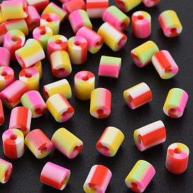 Handmade Polymer Clay Beads, Column