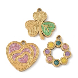 304 нержавеющей стальной эмали подвески, ручная полировка, с блеском порошок, реальный 18 k позолоченный