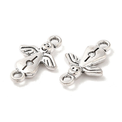 Tibetan Style Alloy Connector Charms, Angel Links