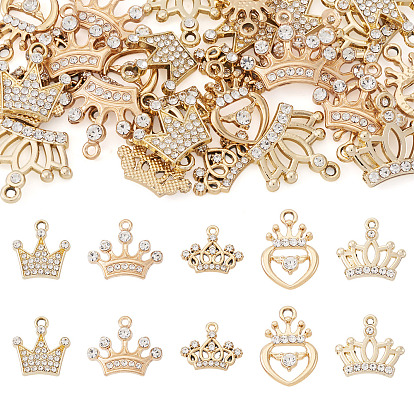 30шт 5 подвески со стразами в стиле сплава, с эмалью, корона