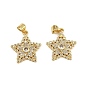 Латунные микро проложить кубического циркония подвески, звезды прелести, без кадмия и без свинца, стойки покрытие, долговечный