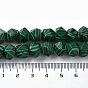 Synthetic Malachite Dyed Star Cut Round Beads Strands, Faceted