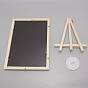 Rectangle Wooden Jewelry Display Stands, Wall Hanging Earring Storage Rack, with Plastic Beads and Sponge, Iron Findings