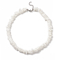 Natural Shell Fragment Irregular Beaded Bracelet & Necklace & Anklet, Summer Beach Jewelry Set for Women