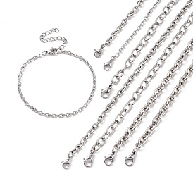 304 Stainless Steel Cable Chain Bracelet for Men Women