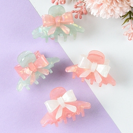 Bowknot Cellulose Acetate(Resin) Claw Hair Clips, Hair Accessories for Women Girls