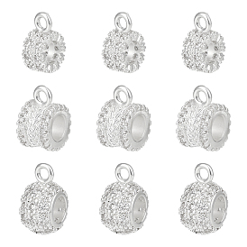 9 шт. 3 стили латунь латунь микропаве кубический цирконий трубчатые дужки, петля под залог, колонка