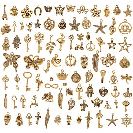 97 pendentifs en alliage pcs, pour bijoux collier bracelet boucle d'oreille fabrication artisanat, formes mixtes