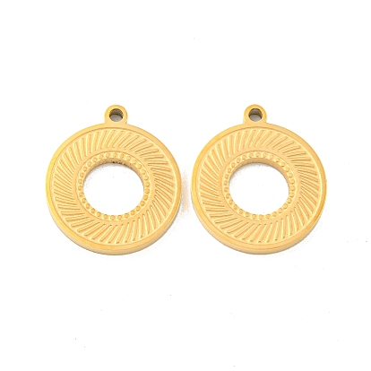 Ионное покрытие (ip) 304 подвески из нержавеющей стали, лазерная резка, круглое кольцо-шарм