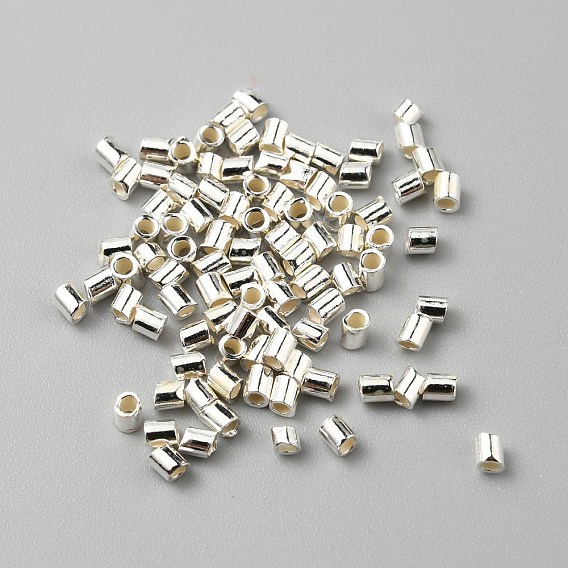 925 серебро бусы трубка, обжимной шарики