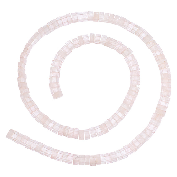 1 нити из натурального розового кварца, 2-луночное, прямоугольные