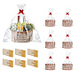 Foldable Bamboo Baskets, Fruit Woven Baskets with Double Handles, Paper Pull Bows, OPP Cellophane Flower Dust-proof Bags & Paper Greeting Cards