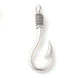 Тибетский стиль сплава цинка подвески, крюк, без свинца и без кадмия, 36x12x4.5 мм, отверстие : 4 мм, Около 156 шт / 500 г