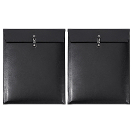 2 шт. a4 карманы для хранения канцелярских принадлежностей из искусственной кожи, мешочек-конверт для файлов, прямоугольные