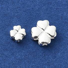 925 Sterling Silver Spacer Beads, Four Leaf Clover