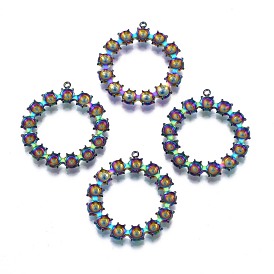 Ion Plating(IP) 304 Stainless Steel Pendants, Ring