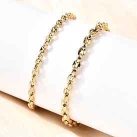 304 браслеты-цепочки из нержавеющей стали в виде кофейных зерен для женщин, вакуумное покрытие pvd