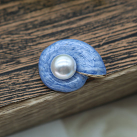 Jewelry temperament refined drop glaze pearl small fragrant snail women's brooch pin corsage mixed batch