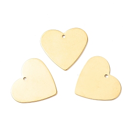 Ion Plating(IP) 201 Stainless Steel Pendants, Heart