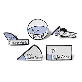 Математические эмалированные значки, Черные металлические застежки для значков на лацкан для рюкзака или одежды, сирень