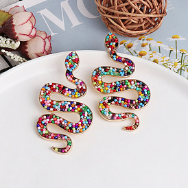 Exaggerated Snake-Shaped Earrings for Women, Perfect Nightclub Accessory